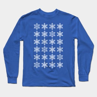 Christmas pattern with snowflakes (White) Long Sleeve T-Shirt